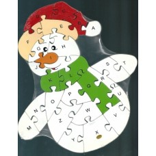 Wooden Block Snowman Puzzle Wooden Block Snowman Puzzle